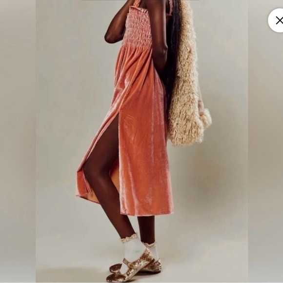 FREE PEOPLE Velvet Camille Midi Dress Size XS NWT - Picture 5 of 7